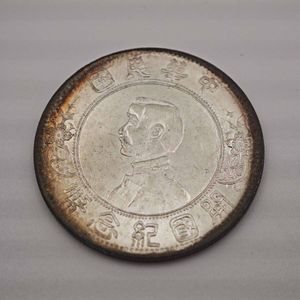 ◎中国古銭 中華民国 開国記念幣 壹圓銀貨 重量約26.8g 直径