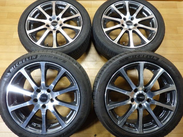 溝有り! TRD TF2 トヨタ オプション ホイール タイヤ 4本 5H-114.3 17