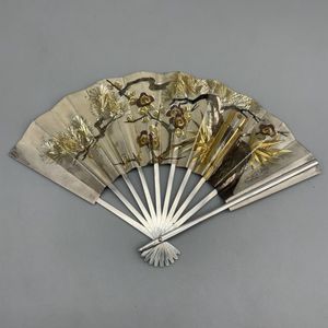 武比古作｜扇 純銀 扇 6号(四君子) - TAKEHIKO - 武比古 - 日本の伝統工芸・関工芸