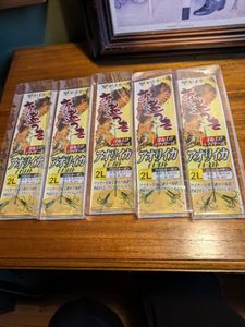 がまかつ　お墨付き　アオリイカ仕掛け　フロロカーボン跳ね上げ式5つセット2L