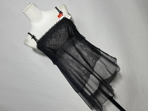 2665★B85　スリップ 【未使用タグ付】 Triumph トリンプ　CC404　シースルー　ブラック