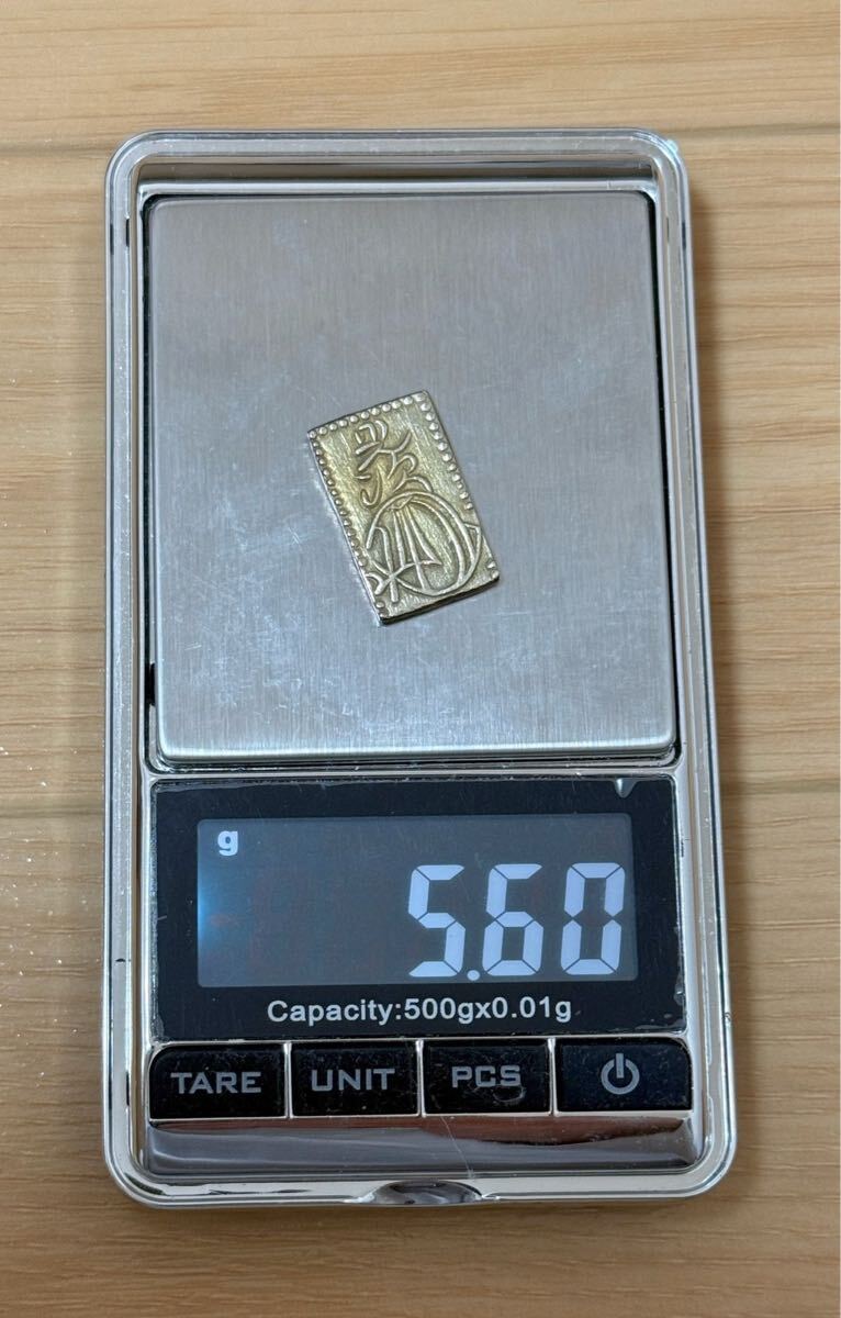1円～】安政二分判金 二分金 重量 約5.60g 幅 約22.29×13.70mm 厚さ