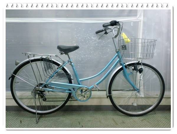 26インチ 外装6段 サイモト ALMO 中古自転車 ブルー▽1230(26インチ 