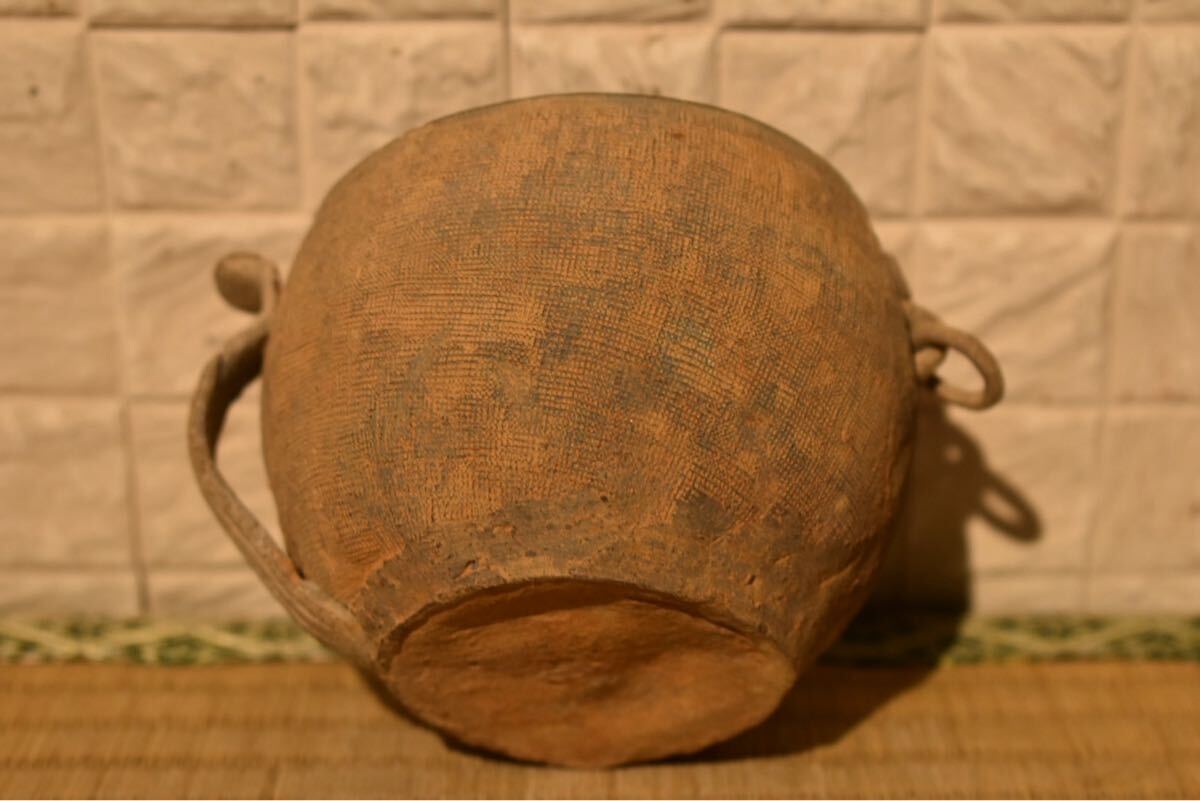GE】M415【コレクター所蔵品】時代 須恵器手付杯/日本美術 発掘品 縄文