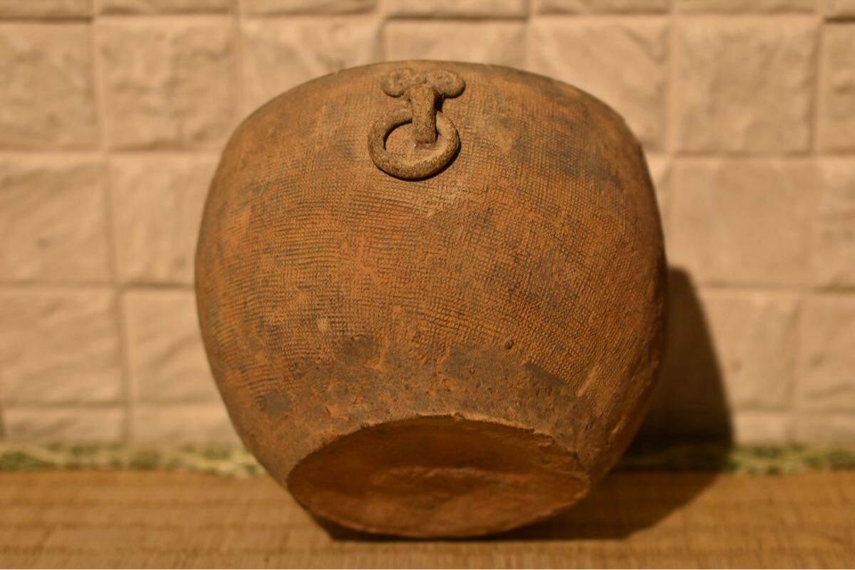 GE】M415【コレクター所蔵品】時代 須恵器手付杯/日本美術 発掘品 縄文