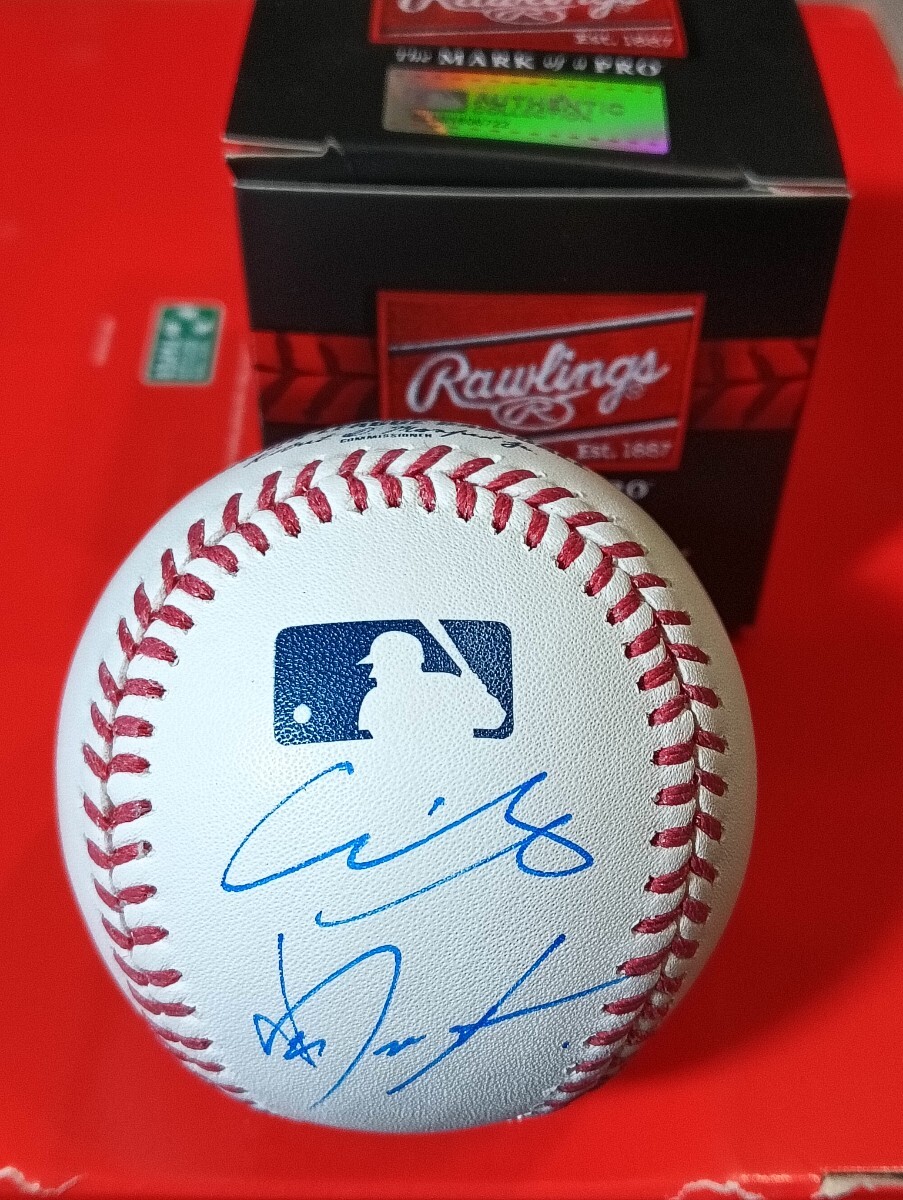 大谷翔平選手 山本由伸選手 直筆サインボール ダブルサイン MLB 公式球