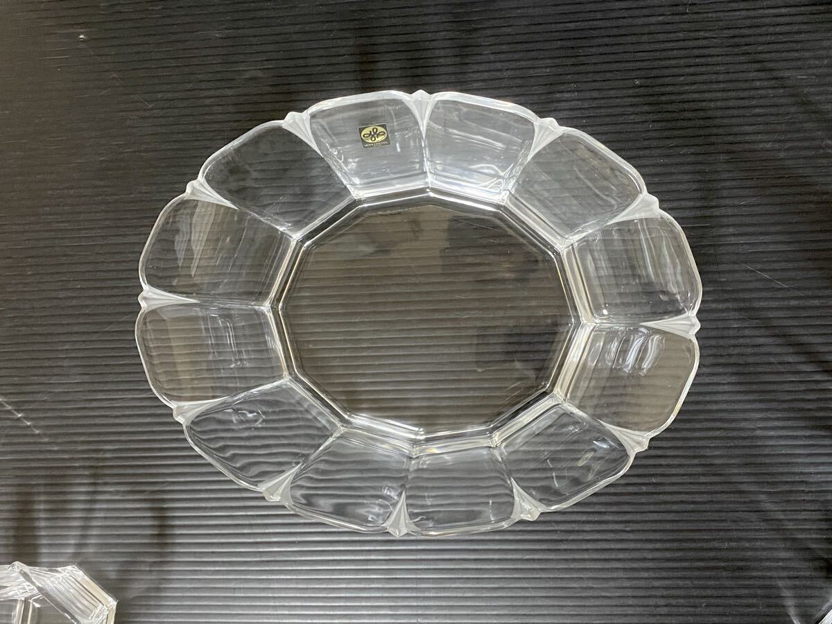 レトロ ガラス器 HOYA CRYSTAL クリスタル ガラスボウル セット