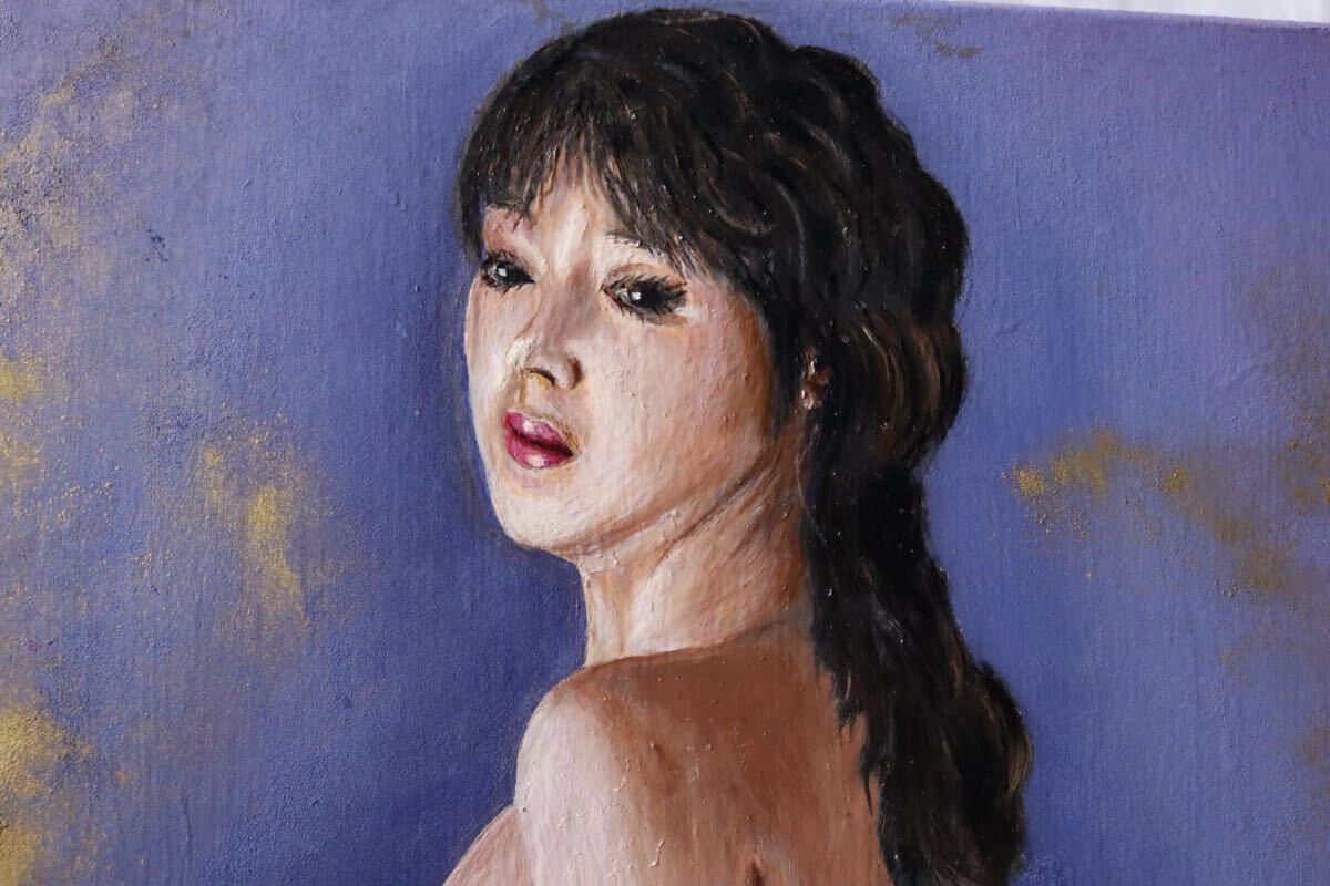 作者不明 熟女 1983 絵画 裸婦画 Kazuo 女性像 裸婦 油絵 人物画 額装