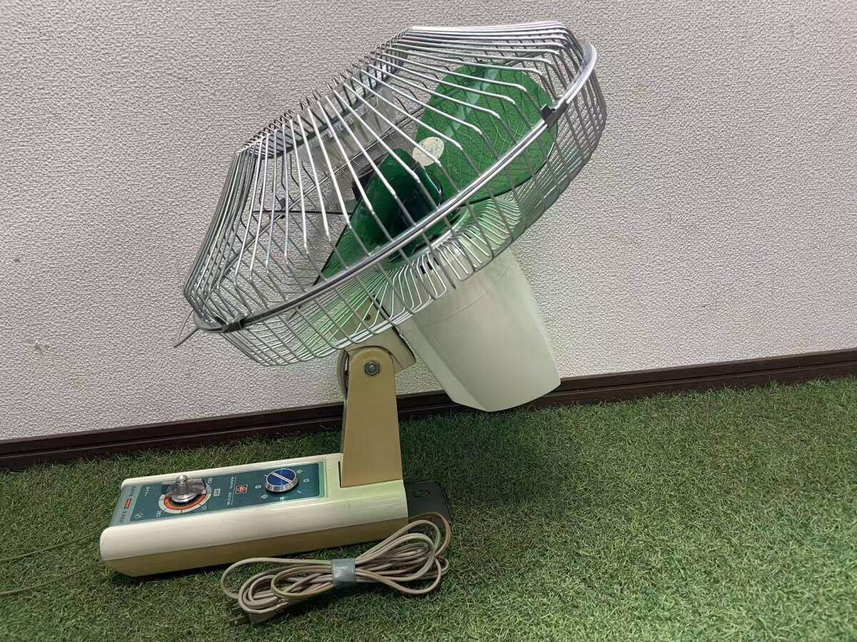 昭和レトロ SANYO EF-6BK 壁掛け扇風機 30cm グリーン羽根 Red Motor