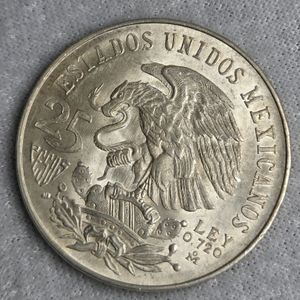 メキシコ オリンピック 25ペソ 銀貨の値段と価格推移は？｜101件の売買