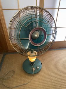 電化製品 67840【自宅保管品】三菱 扇風機 レトロ ライトグリーン 