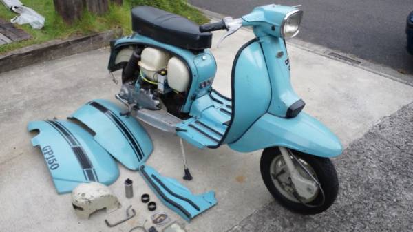 ランブレッタ DL GP 150 ターコイズ！レストア素材 スロベタ(ベスパ
