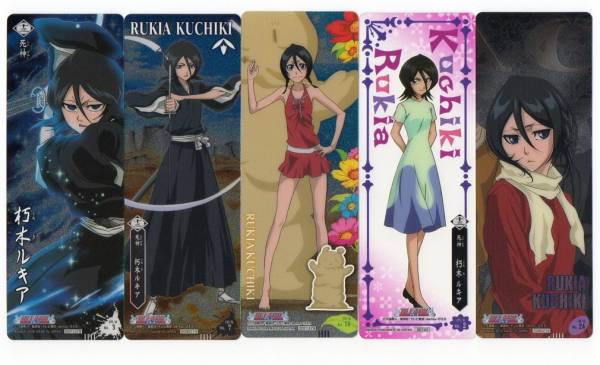 BLEACHブリーチ カードガム「朽木ルキア」5種♪水着 私服 激レア_1