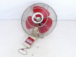 レトロレアな壁掛け式SANYO 赤いファンの扇風機EF-6YK Yahoo