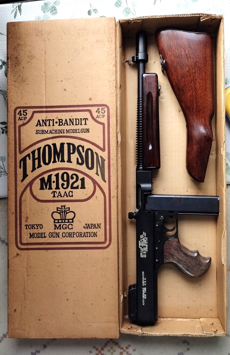 MGC社製 M1921 モデルガン トンプソン 説明書、ケース有り MGCトンプソンM1921の値段と価格推移は？｜14件の売買データからMGC