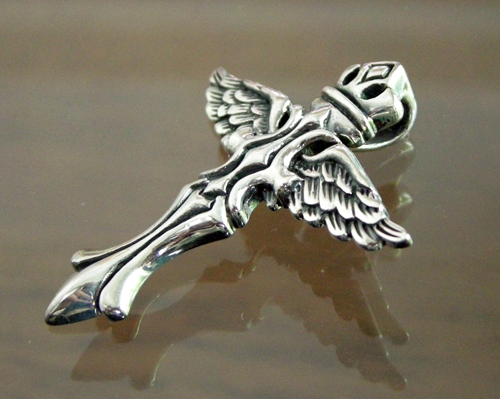 シルバー925　フェザークロスネックレストップ_2