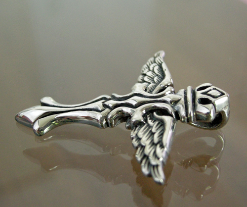 シルバー925　フェザークロスネックレストップ_3