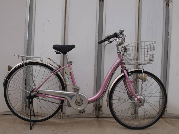 SANYO 26インチ ピンク 電動アシスト自転車 バッテリー2個