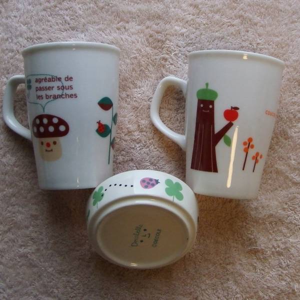 中古・DECOLE　デコレ　マグカップ　2個＋小皿_2