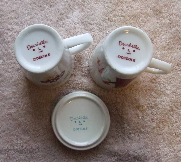 中古・DECOLE　デコレ　マグカップ　2個＋小皿_3