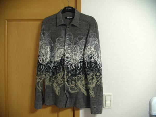 RAF SIMONS 08-09AW 長袖 ニット グレー サイズ46 超希少 RAF SIMONS ラフシモンズ 08-09秋冬 シャツ RAF SIMONS 08-09AW