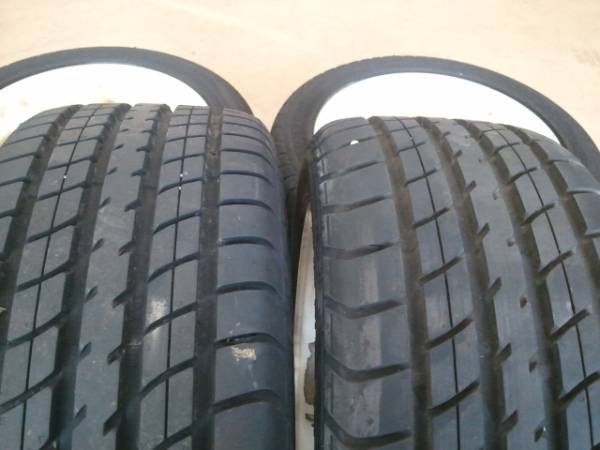 ミニ用☆ワタナベ6J・13インチホイール＋タイヤ付☆中古 白(ラジアル 