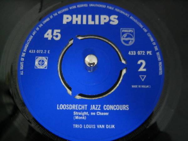 試聴♪LOOSDRECHT JAZZ CONCOURS TrioLOUIS VAN DIJK(蘭PHILIPS)_3