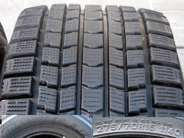 1円～バリ山ダンロップGRAND TREK SJ 275/70R16 4本set【A1670】_2