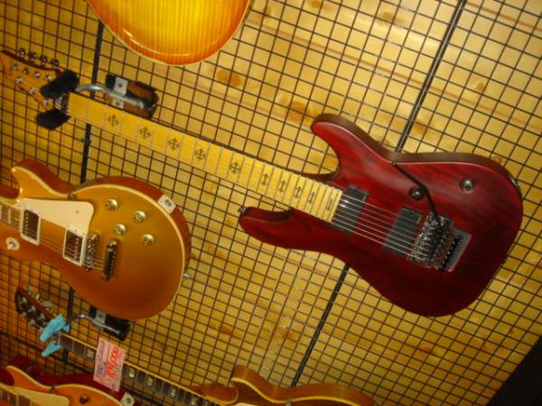 SCHECTER シェクター AD-C-7-HR エレキギター ストラトタイプ 赤系 HH 7弦 AD-C-7-HR 中古 品の販売・通販なら