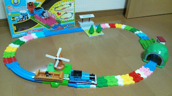 プラレール トーマス◆カラフルまがレールセット◆トップハム他_2