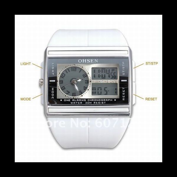 ★新品/OHSENメンズ腕時計白/BURBERRYポールスミスDIESELオメガ4_3