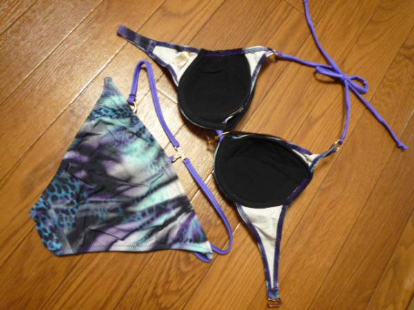 Defilious Tバック重ね着風ビキニ 新品パープル紫 水着peak&pine