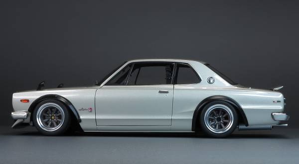 1/18 スカイライン ハコスカ GT-R シルバー ワタナベ カスタム(乗用車