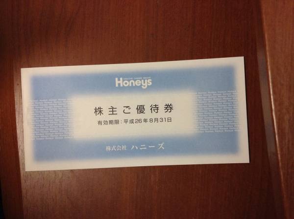 ★ハニーズ 株主優待券 1,000円 （500円×2枚）_1