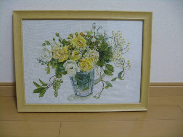 ハンドメイド★クロスステッチ・完成品★橋本不二子★中古品_1