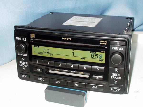 動作OK トヨタ純正ステレオ86120-58090 AM/FM/CD/MD WMA/MP3対応