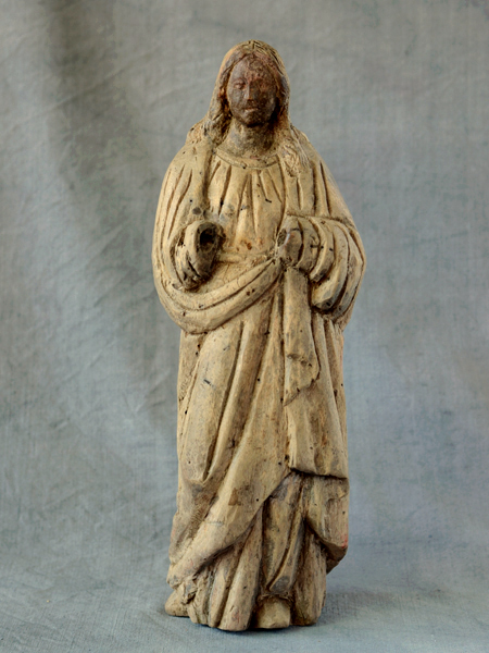 19世紀フィリピン 木彫彩色聖母マリア像キリスト彫刻宗教美術①(西洋 