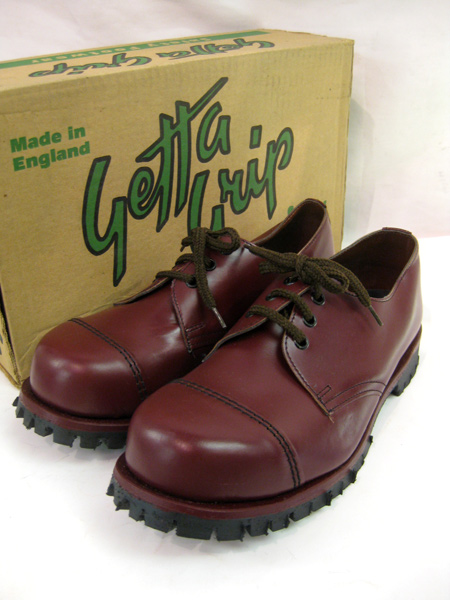 GettaGrip ゲッタグリップ 3ホール シューズ レッド 英国製 6(UK6