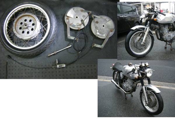 SR400 ダブルドラムブレーキセット ホイール グリメカ？カンリン