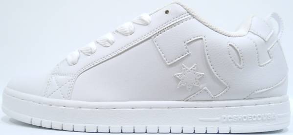 新品DCシューズスニーカー白レザーデカロゴ27.573