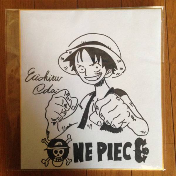 ONEPIECE ワンピース サイン 色紙 ルフィ(サイン、直筆画)｜売買された