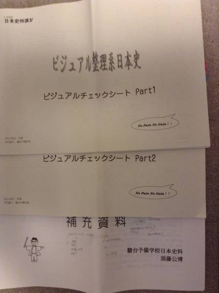 駿台 須藤公博「ビジュアル整理系日本史」Part 1,2 , 補充資料(社会 
