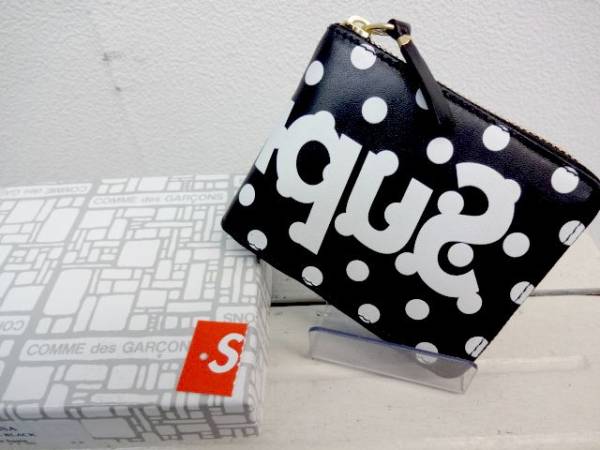 KZ817☆14ss Supreme×COMME des GARCONS SA7100SSA☆黒 財布 