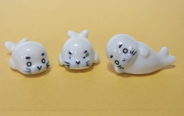 少年アシベ ゴマちゃん 陶器 箸置き 5種set 未使用 アザラシ(少年