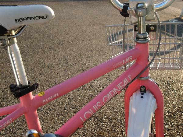 LOUIS GARNEAU ルイガノ LGS-J16 ピンク フェンダー、かご付(16インチ 