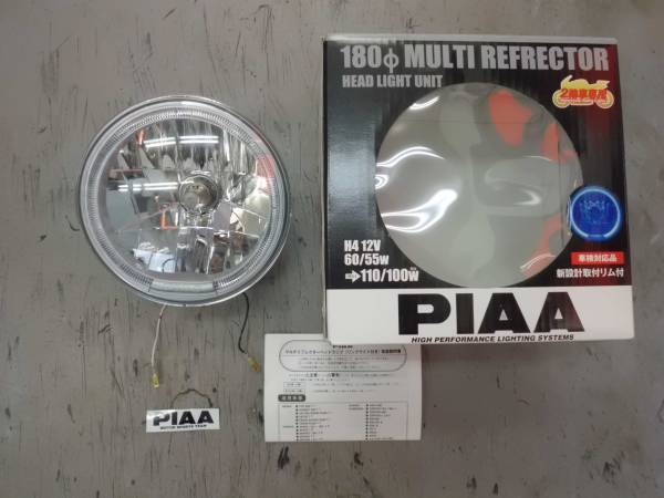 PIAA マルチリフレクターヘッドライト ML22 180mm イカリング(ライト 
