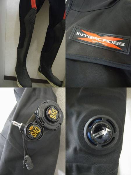 ワールドダイブ製・インタークロス・ドライスーツ（ブーツ27cm  