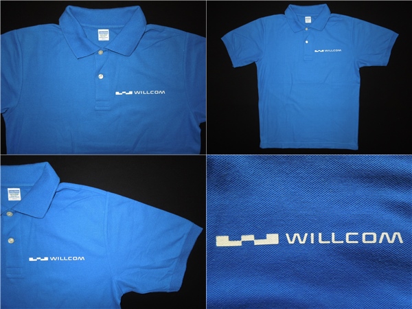 WILLCOM ウィルコム 携帯ショップ スタッフ用ポロシャツ 制服699(広告 