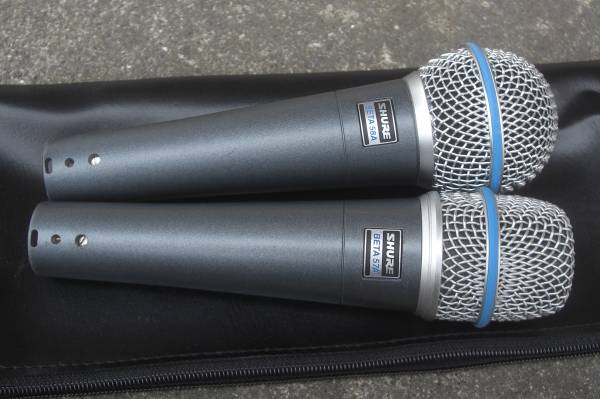送料無料 □ 2本セット ( SHURE ) BETA 58A と BETA 57A 美品 