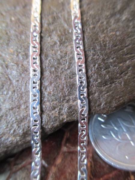 イタリア製シルバー925チェーン 2.1mm 40cm 3.9g*FlatMarine060_1